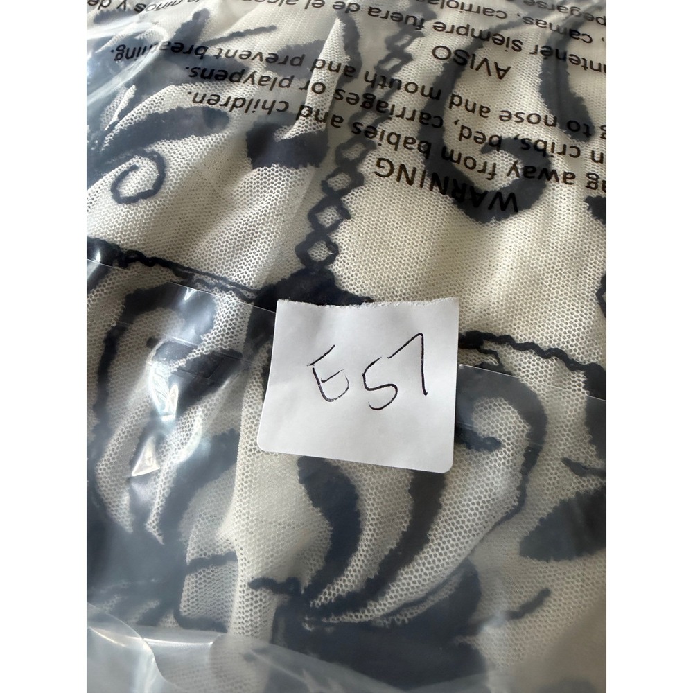 Zara Collection White‎ Mesh Layers Black Floral Embroidered Mini Skirt L Flirty - Picture 10 of 10